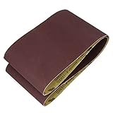 uxcell サンドペーパー サンドベルト ダークブラウン 砥粒 1520mmx200mm 120グリット