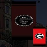 NCAA Georgia Bulldogs光ファイバーフラグ – レッド/ブラック