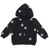 Mademoiselle papillon てんとうむし ベビー キッズ ジップアップ パーカー【ブラック:80】