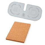 EXDUCT コルク板 レザークラフト 定規 セット 4mm 菱目打ち 目打ち アクリル レザー 革 工具セット 手芸 初心者