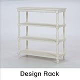 アンティーク調デザイン 4段ラック 天然木使用