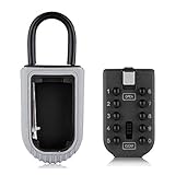 nuzamas Realtorキーロックボックスセーフロックボックス10桁プッシュボタン組み合わせ安全Vault – ポータブルアウトドアStor aキー – ドアハンドルまたはフェンスマウント