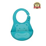 （バホキッズ）bahokids　ベビー　お食事エプロン　シリコン製防水　 (ヒッポポタマス)