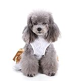 レンコス（Lemcos）ペットのファッション用品 犬服 猫服 春秋服 可愛い 白色お姫様ドレス 普段着 スカート 散歩 お出かけ 暖かい ふわふわ おしゃれ 人気 ペット猫 犬 犬の衣装 ドッグウェア