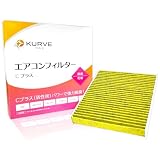 【2個セット】 KURVE エアコンフィルター Cプラス 脱臭 花粉 日産用 エクストレイル オーラ キックス ノート クルエ C037/2 AY684-NS032 AY685-NS032 AY686-NS032 脱臭活性炭 PM2.5除去