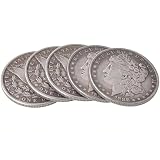 Ginhkok マジック コイン 1888 年モーガン・ドル シルバー調金属コイン 直径 3.9cm 両面細工 マジック道具用 コレクション用 ディスプレイ置物 再現モデル ギフト用収蔵品