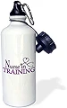 3dRose Nurse in Training パープルハート聴診器スポーツウォーターボトル 21オンス マルチカラー
