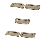 uxcell プルハンドル ドアプラー 家具ハンドル リングハンドル 折りたたみスタイル 金属 5個入り