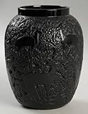 ラリック 花瓶 ビッシュ Biches フラワーベース 鹿 deer 木 wood クリスタル ブラック 黒 [並行輸入品]
