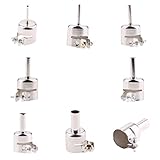 IPOTCH 　汎用　ヒートガン　ノズル　　スチール製　漏れ防止　耐熱ノズル　耐久性　交換しやすい　8個8サイズ