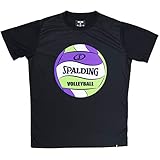 SPALDING(スポルディング) バスケットボール バレーボール Tシャツ ボールプリント SMT200740 ブラック XSサイズ バスケ バスケット