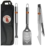 USC Trojans 3 pc Stainless Steel BBQ Set with Bag [並行輸入品]