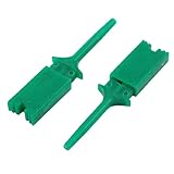 uxcell テストフッククリップ　マルチメータテストフッククリップ　プラスチック製　48mm長さ　PCB SMD IC用　発条ロッド　グリーン　10個