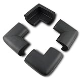 4 x AKORD? EXTRA THICK BABY SAFETY CORNER PROTECTION - BLACK DESK TABLE COVER CUSHION PROTECTOR - SA