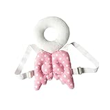 MOM&BABY ベビー ヘッドクッション セーフティー 室内 乳幼児用 ハイハイ よちよち用 適正年齢4-15ヶ月 かわいい天使の羽 (ピンク)