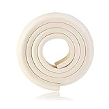 ROSENICE コーナークッション　コーナーガード　赤ちゃん保護　ケガ防止 両面テープ付き　L型　2M (ベージュ)