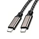 USB Type C ケーブル 3m [SLEIJAOOE] 240W 5A PD3.1 超急速充電 20Gbps 超高速データ転送 8K@60Hz 4K@240Hz 映像出力 E-Marker内蔵 断線防止 高耐久ナイロン編み スマートフォン/ラップトップ/タブレット 対応 多機能 USB-C ケーブル (ガン色)
