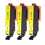 エプソン用 SAT SAT-Y 互換 インクカートリッジ イエロー 3本セット 増量版【残量表示】対応機種 EP-712A EP-713A EP-714A EP-715A EP-716A EP-812A EP-813A EP-814A EP-815A EP-816A