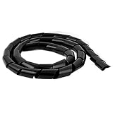 XDiscount スパイラルチューブ　配線チューブ　スパイラルラップ　スパイラルケーブル　1.5M　ポリエチレン　ブラック