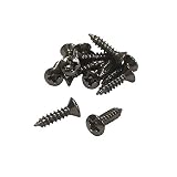 【YJB PARTS】 ピックガード用ビス ミリサイズ 15本入り 【国産品】 (コスモブラック)
