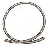 Jones Stephens Corporation S04232 Flexible Stainless Steel 1/4" O.D. Icemaker Connector, 84" Length,