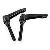 M10x60mm Thread 80mm Long Lever Lathe Adjustable Clamping Handle 2pcs [並行輸入品]