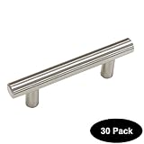 30 pack 76mm(3inch) Hole Centers Stainless Steel Kitchen Cabinet Door Handles and Pulls European Sty
