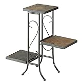 アイアンアートフラワーシェルフ多層天然石スレートフラワーシェルフ室内・屋外フラワーラック多機能シェルフ