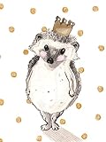 Sir Hedgehog by Anna Burnett – ストレッチキャンバス壁アート 10"x14" BL_NB49627