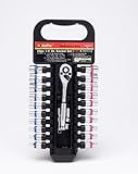 AmPro T45850 23pc 1/4' Drive SAE & Metric Combination Socket Set [並行輸入品]