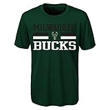 NBA Youth 8 – 20 Bucksパフォーマンス半袖Tシャツ、S ( 8 )、ダークグリーン