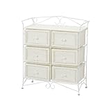 72-3段 ランドリー ホワイトアイアン 72cm 3段 収納 RAN-5206WH スチール