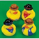 One Dozen (12) Cowboy Rubber Duck Party Favors by Fun Express [並行輸入品]