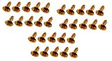SakaSK アルミタッピングビス(M5×16mm) 汎用 ドレスアップ カスタム 自作 軽量化 (30個セット, ゴールド (金))