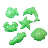 Aszune 夏 アウトドア ビーチ 砂遊び 面白い知育玩具 6ピース 海の動物の型