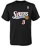 アレン・アイバーソンフィラデルフィア76ers # 3レトロYouth Game Time Name & Number Tシャツ – ブラック L