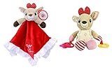 Rudolph the red-nose 's Clarice 1stクリスマストナカイ赤ちゃんBlanky andアクティビティおもちゃセット