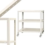 スマートラック NSTRK-134 幅60×奥行30×高さ64.5cm 3段 ホワイト 80㎏/全