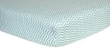 Trend Lab Print Flannel Crib Sheet, Mint Green and White Chevron by Trend Lab [並行輸入品]