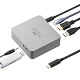 サンワダイレクト ドッキングステーション type C 7-in-1 PD 60W対応 USB3.1 HDMI 有線LAN ハブ 400-VGA015