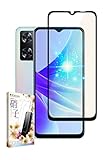 叶kanae カナエ OPPO A77 用 ガラスフィルム 強化ガラス 全面保護 保護フィルム フィルム 目に優しい ブルーライトカット CPH2385 用 液晶保護フィルム 黒縁 1枚入り