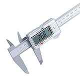 Enhong デジタルノギス 0-100mm 0-150mm 0-200mm 0-300mm 内径/外径/深さ/段差 高精度 測定工具 電池付 (カーボンファイバー製 150mm 精度0.1mm シル