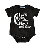 (ビグッド)Bigood 可愛い ベビー服 赤ちゃん ボディスーツ 新生児パジャマ 出産祝い プレゼント カバーオール ロンパース（黒・9）