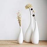 シンプルなホームアクセサリー白プレーンセラミック花瓶の装飾品リビングルーム創造的な乾燥花の花瓶