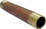 LASCO 17-9501 3/4-Inch by 6-Inch Red Brass Pipe Nipple [並行輸入品]