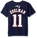 NFL Boys 4 – 7 Julian Edelman新しいEngland Patriots Mainliner Name & Number半袖Tシャツ、ダークネイビー、Large / ( 7 )