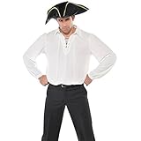 White Pirate Shirt Costume - Standard - Chest Size 42 [並行輸入品]