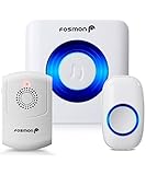 Fosmon 51006HOM ワイヤレス ドアチャイム / ドアベル / 玄関 呼び鈴 / 呼び出し鈴【無線範囲 – 250m/820ft | 52 種チャイム音 | 4 節音量調整 | LEDライ