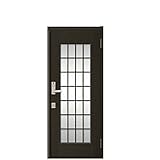 玄関ドア リクシル クリエラR ランマなし 片開きドア 14型 内付型 幅790mm×高1906mm 扉：4mm型ガラス(不透明ガラス) 本体色：ホワイト 勝手：左勝手 レバーハンドル(ゴールド)