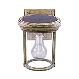 Gama Sonic GS-1B-WB Cast Aluminum Solar Coach Light with GS Solar Light Bulb, Weathered Bronze, Smal